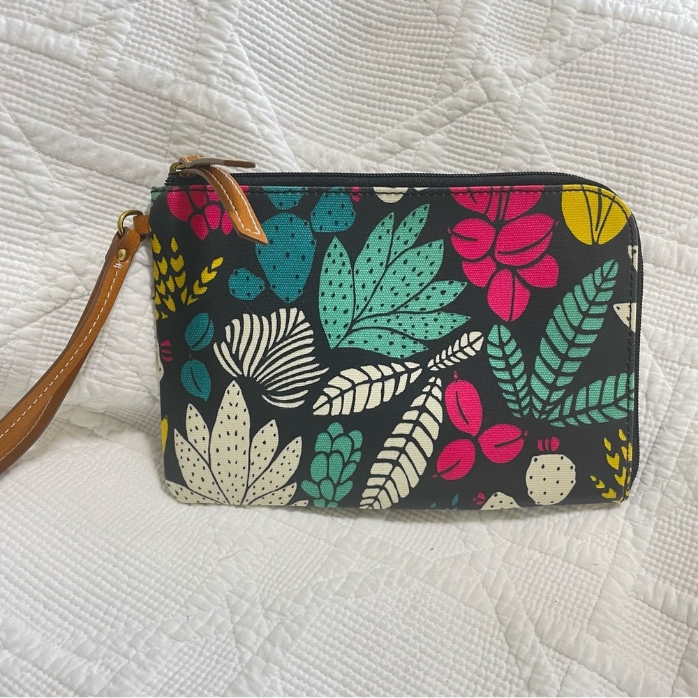 Fossil Eliza LG Wristlet in Dark Floral - Picture 3 of 7